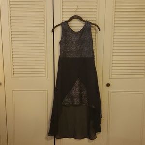 Tween diva navy shimmer dress